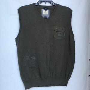 Men’s Army Green Pullover Sweater Vest Size XL